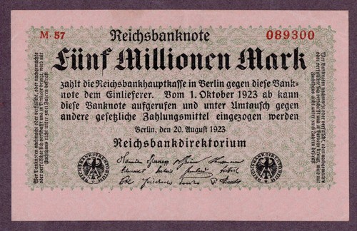Repubblica weimar milioni - weimar,